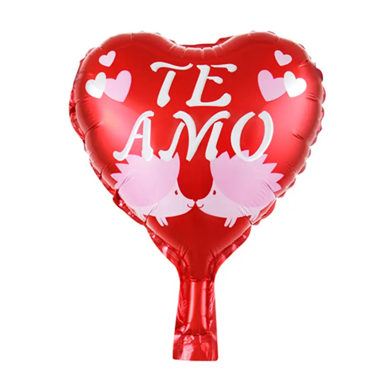 Wholesale 10inch Heart/Star/Square Small Size Te Amo Spanish Foil Balloon Valentine's Day Foil Balloon