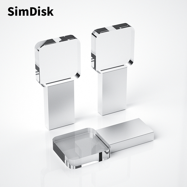 Factory Outlet Lightweight  Custom LOGO USB Memory 2GB 4GB 8GB 16GB 32GB 64GB128GB Acrylic Crystal USB Flash Drive
