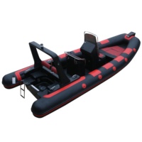 Bateau pneumatique de luxe Goboat RIB620CJR 6,2 m (20,34 pi) homologué CE pour le ski nautique, en fibre de verre, 7-8 personnes