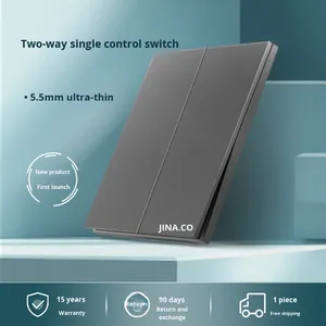 Jinmai 86 Enchufe de Pared Ultrafino Empotrado Color Gris Cielo con Carga Rápida USB, Material de PC Ignífugo y Resistente al Fuego - Product Image 6