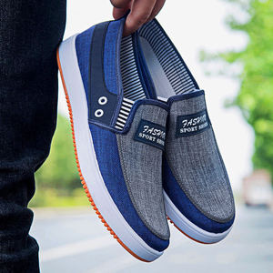 Scarpe da <span class=keywords><strong>uomo</strong></span> in tela con punta rotonda con <span class=keywords><strong>tacco</strong></span> piatto tinta unita scarpe per il tempo libero di alta qualità - Product Image 3