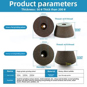 Disque de polissage épaissi pour carreaux de granit, outils abrasifs OEM de haute qualité - Tête de meulage abrasive pour meuleuse d'angle - Product Image 2