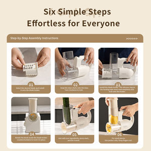 Coupe-légumes <span class=keywords><strong>électrique</strong></span>, trancheuse, hachoir, robot culinaire <span class=keywords><strong>pour</strong></span> la maison et la cuisine commerciale CE KC OEM - Product Image 4