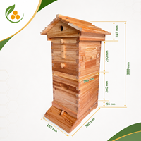 Mini Selbstfließender Honigbienenstock: Automatische Honigfluss-Bienenkasten-Box aus Holz für kleine Imker im Garten