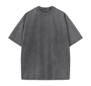 T-shirt vintage en coton épais, col rond, personnalisable, coupe oversize pour homme - Product Image 5