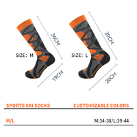 Chaussettes de sport extensibles professionnelles personnalisées, antidérapantes, longues chaussettes de ski aux genoux, logo personnalisé