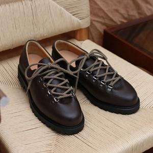 Zapatos Americanos Retro Japoneses Americana para Hombre, de Cuero Genuino, con Cordones, Punta Cuadrada, Antideslizantes, Transpirables y Ligeros, para Senderismo - Product Image 2