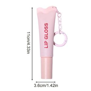 Huile à lèvres hydratante avec grand applicateur, baume à lèvres maquillage, marque privée, saveur fruitée végétalienne, avec porte-clés - Product Image 4