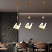 Lustre papillon de luxe lumière moderne Art artisanat décoration hôtel moderne suspension suspendue pour salon Restaurant