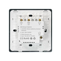 Interruptor Inteligente de 30A con Control Remoto por Aplicación, Compatible con Zigbee, para Calentador de Agua, con Cristal Templado y PC, para Enchufes EU/UK