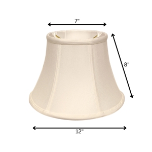 HMS 12 \ "bianco tamburo Monay Shantung paralume in PVC tessuto moderno antico vittoriano minimalista per interni cornice a cono di illuminazione - Product Image 4