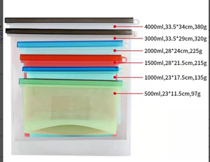 Custom BPA Free Leak Proof Waterproof Silicone <b>Bags</b> Washable Reusable Silicone Storage Food Preservation Freezer <b>Bag</b> - Product Image 6