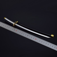 Alliage de zinc tout métal petit jouet épée Bleach Ichimaru Gin Zanpakutou Shinsou 26cm 44g Mini Katana
