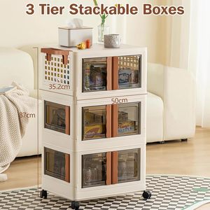 Modern Single Transparent Eco-Friendly Durable Household Organizer Bins Front Opening <b>Large</b> Capacity Plastic Storage Bedding - Product Image 3