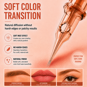 POPU Clover 3MS Mist Shading PMU Kartuschennadeln im Shower-Style mit Bloom-Spitze für Powder Brows, Lip Shading und Permanent Make-up - Product Image 3