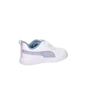 Sneakers Puma da Ragazza Bianche con Strisce Iridescenti e Chiusura in Velcro, Scarpe Chunky - Product Image 5