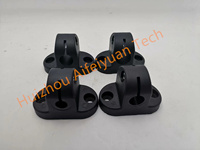 Rails latéraux réglables de grande taille, supports de montage unilatéraux et bouton étoile en nylon plastique noir durable pour machine de convoyage