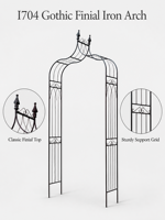 Pergola en fer d'extérieur, treillis pour plantes, panneaux latéraux en grille plate, pour plantes grimpantes, décoration de jardin et allée, imperméable