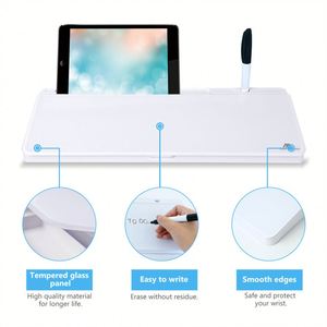 Alta calidad conveniente y práctico soporte para tableta de teléfono móvil pizarra de escritorio de vidrio blanco - Product Image 5