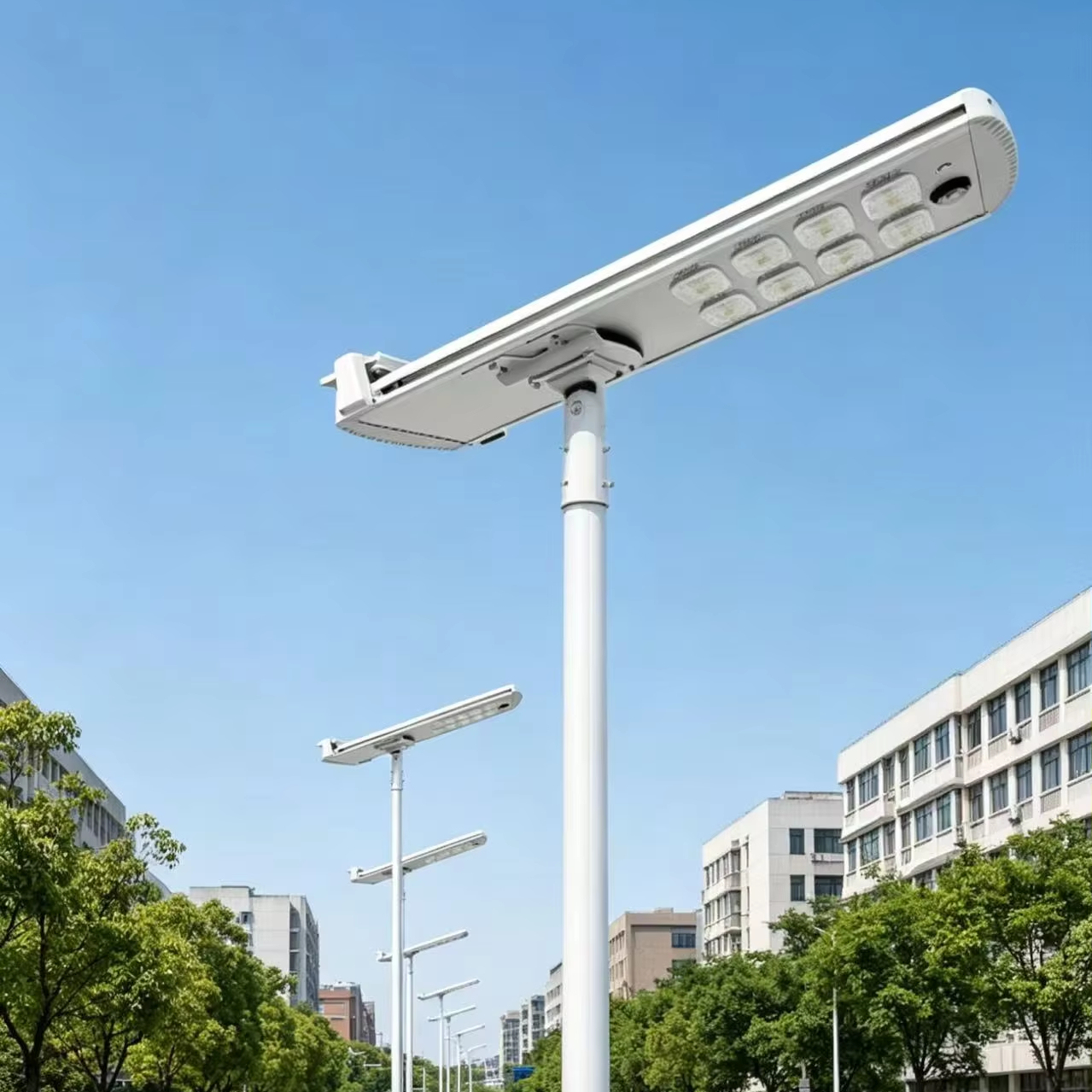 High Efficiency Highway Outdoor IP65 Waterproof DC Battery-Powered LED High Conversion Aluminum Housing Solar Street Lights · image 1