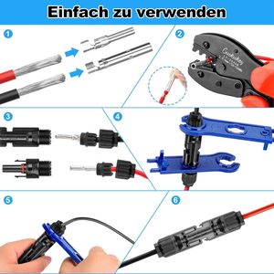 <span class=keywords><strong>Connecteur</strong></span> de panneau solaire 30A 45A 60A 1500V, <span class=keywords><strong>connecteur</strong></span> PV IP67, contact en cuivre photovoltaïque pour câble 2,5/4/6 mm² - Product Image 5