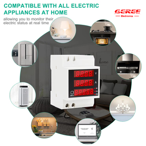 D52-2047 duy nhất giai đoạn thông minh đồng hồ điện hộ gia đình thông minh chip ac80 ~ 300V <span class=keywords><strong>AC</strong></span> Vôn kế Ampe kế 6 trong <span class=keywords><strong>1</strong></span> Din Rail Hour Meter - Product Image 5