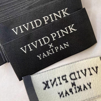 Étiquettes tissées personnalisées haute densité avec logo de marque pour vêtements et artisanat