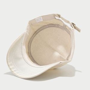 Wholesale Spring <b>Summer</b> Camp Hat Men Solid Color Trucker Retro Short Blank Cotton Sun Hat <b>Flat</b> Top Outdoor Sports <b>Cap</b> for Men - Product Image 4