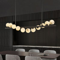 Lustre suspendu en résine LED blanc chaud, CRI élevé, motif boule de pommier fleuri et bégonias, pour hôtels, commerces et hôtellerie