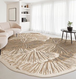 Tappeto/Moquette/Tappetino in Poliestere a Forma Irregolare Realizzato a Macchina, Stile Moderno, Tappetino a Pelo Lungo per Soggiorno - Product Image 1