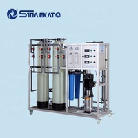 Système de traitement d'eau RO à deux étages entièrement automatique SINA EKATO CG-RO-500, 500L/H, 0,75KW, pompe SUS304, équipement d'eau pure PLC