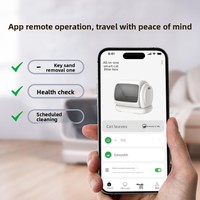 Bac à litière pour chat à grande capacité, auto-nettoyant, structure en métal et plastique, commande par application, pour chats domestiques