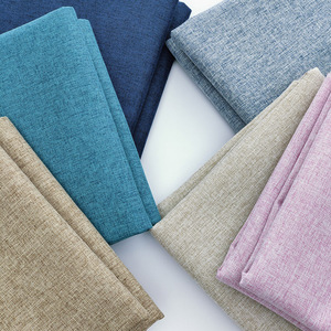 Two Tone Polyester Linen Texture Cloth Sofa Upholstery <b>Fabric</b> For Soft Hard Pack Home Decoration Luggage - Product Image 2