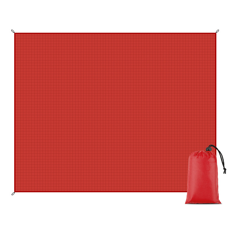 Red three-section beach mat