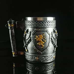 Mug à whisky en acier inoxydable, <span class=keywords><strong>verre</strong></span> à bière et à vin, très vendu, inspiré de <span class=keywords><strong>Game</strong></span> <span class=keywords><strong>of</strong></span> <span class=keywords><strong>Thrones</strong></span>, pour cadeaux - Product Image 1