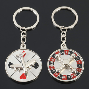 Sáng Tạo Cổ Điển Phong Cách Thép Không Gỉ Nga Roulette Keychain Kim Loại Bền Casino Đạo Cụ Và Người Giữ Chìa Khóa - Product Image 3
