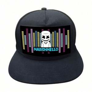 Casquette LED Lumineuse Personnalisable pour Fête, Activée par le Son, avec Design de Personnage, Style Sportif, 100% Coton, Fonctionnant sur Piles - Product Image 4