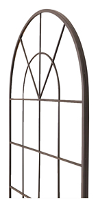 Miroir mural en forme d'arche de fenêtre, grand miroir de corps entier encadré de métal noir, vente en gros - Product Image 6