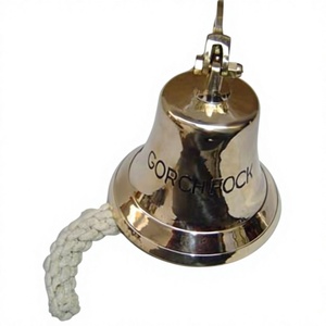 Campana de latón para colgar en la pared OEM ODM Campana de barco Titanic personalizada Campanas de lujo de metal chapado en oro para uso de decoración - Product Image 1