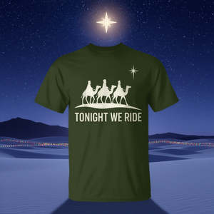 T-shirt de Noël « Tonight We Ride » avec motif des 3 mages, chemise de fête - Product Image 3