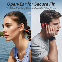 Écouteurs Sportifs Sans Fil Open Ear BT 5.4 JL à Conduction Aérienne 16 Heures Autonomie Extérieur Fitness Stéréo Panoramique Micro Commande Tactile LED