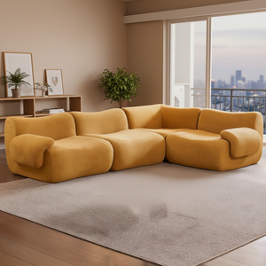 Sofá Perezoso Comprimido, Sofá de Ocio de Tela Suave para Escenas de Entretenimiento Diario en Interiores - Product Image 6