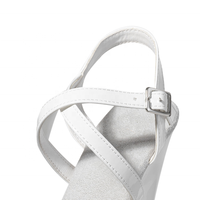 Vente en gros de sandales de danse pour femmes à plateforme de 20 cm, avec bride de cheville, style exotique d'été, talon haut, dessus en PU et semelle extérieure en caoutchouc