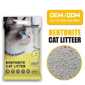 Litière pour chat en bentonite, fabrication industrielle, hautement absorbante, sans poussière, contrôle des odeurs, sable antibactérien, désodorisation - Product Image 1