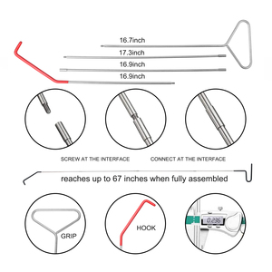مجموعة أدوات فتح السيارة 15 ، مجموعة قفل فتح الباب ، مجموعة قفل السيارة مع إسفين هوائي طويل المدى - Product Image 3
