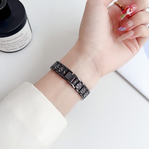 Correa de Metal con Pedrería para Reloj <span class=keywords><strong>Huawei</strong></span> FIT <span class=keywords><strong>3</strong></span> FIT 2 <span class=keywords><strong>GT</strong></span> 4 <span class=keywords><strong>Watch</strong></span> 4 Pro 18mm 20mm 22mm, Brazalete de Acero Brillante, Correa de Reloj de Moda para <span class=keywords><strong>Mujer</strong></span> - Product Image 5