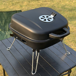 Folding Leg <b>Barbecue</b> Grill Portable Outdoor <b>Small</b> Charcoal Tabletop Hamburger Grill - Product Image 1
