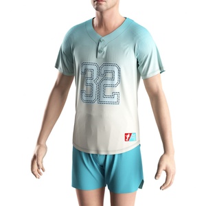 T-shirt de baseball coréen personnalisé à manches courtes, jersey de haute qualité, chemises de baseball à boutons - Product Image 5