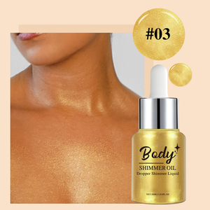Huile illuminatrice pour le visage et le corps, effet scintillant, lotion liquide à longue tenue, produit de beauté en gros, MLM Premium OEM personnalisé - Product Image 5