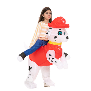 Promotion Cheap Theme Event Party Props High Quality Plastic Kids <strong>Inflatable</strong> Mascot <strong>Costumes</strong> Cartoon Dog <strong>Riding</strong> Cosplay <strong>Costumes</strong> - Product Image 2